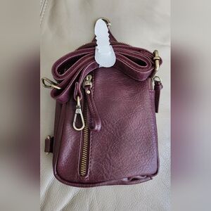 Joy Susan Wine Leather Crossbody Bag